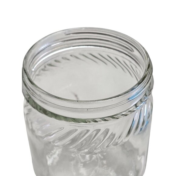 Glass Storage Jar With Blue Plastic Screw Lid - Picture 4 of 7